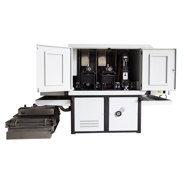 Wet operation surface sanding, finishing, deburring, and edge rounding machine