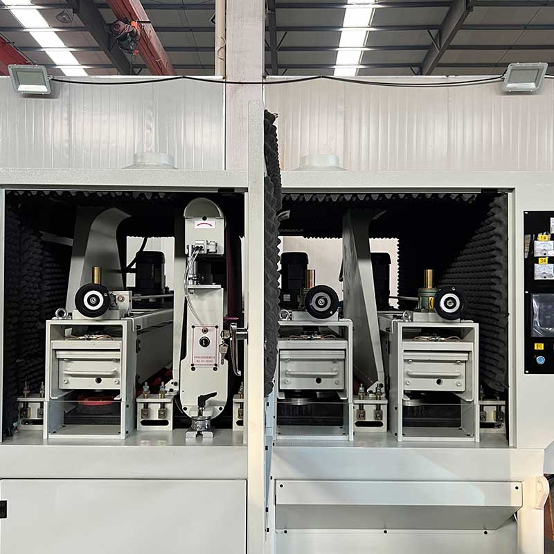 SG1030-2D+JS+D simple and robust de-slagging, edge rounding, and surface sanding multi-work station machine