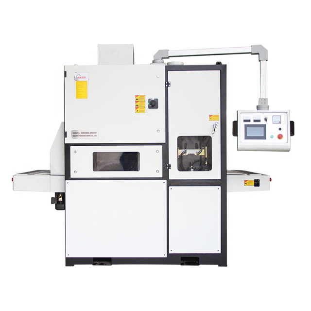 High efficiency and cost effective metal deburring, edge rounding, and surface finishing machine