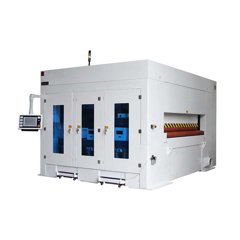 SG1030-3TB+B automated double side de-slagging and edge rounding machine line for industry a.o manufacturing plants