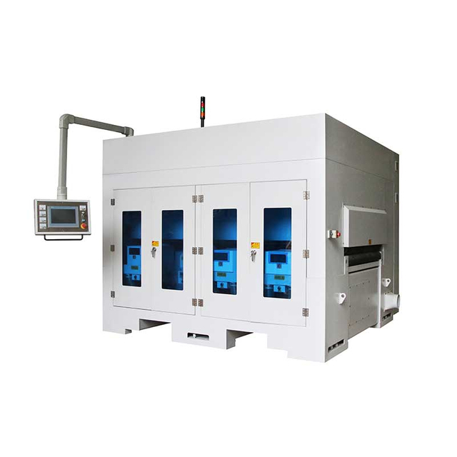 SG1030-3TB+B automated double side de-slagging and edge rounding machine line for industry a.o manufacturing plants