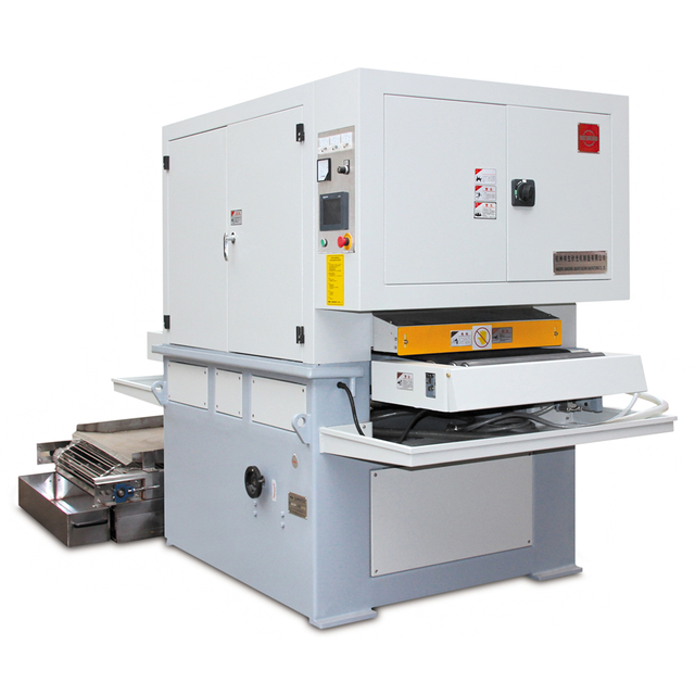 Simple yet efficient entry level wet operation wide abrasive belt sanding machine